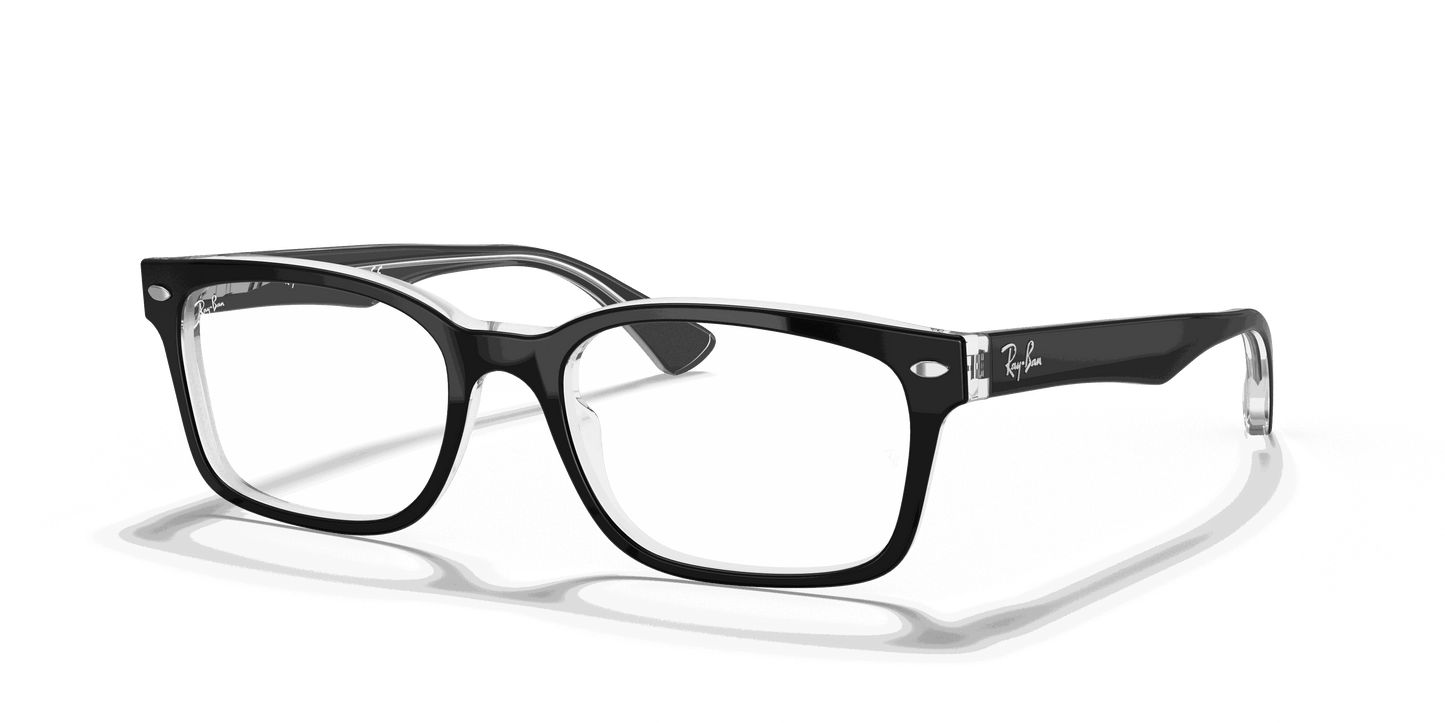 [Clear Lenses, Polished Black On Transparent Frame]