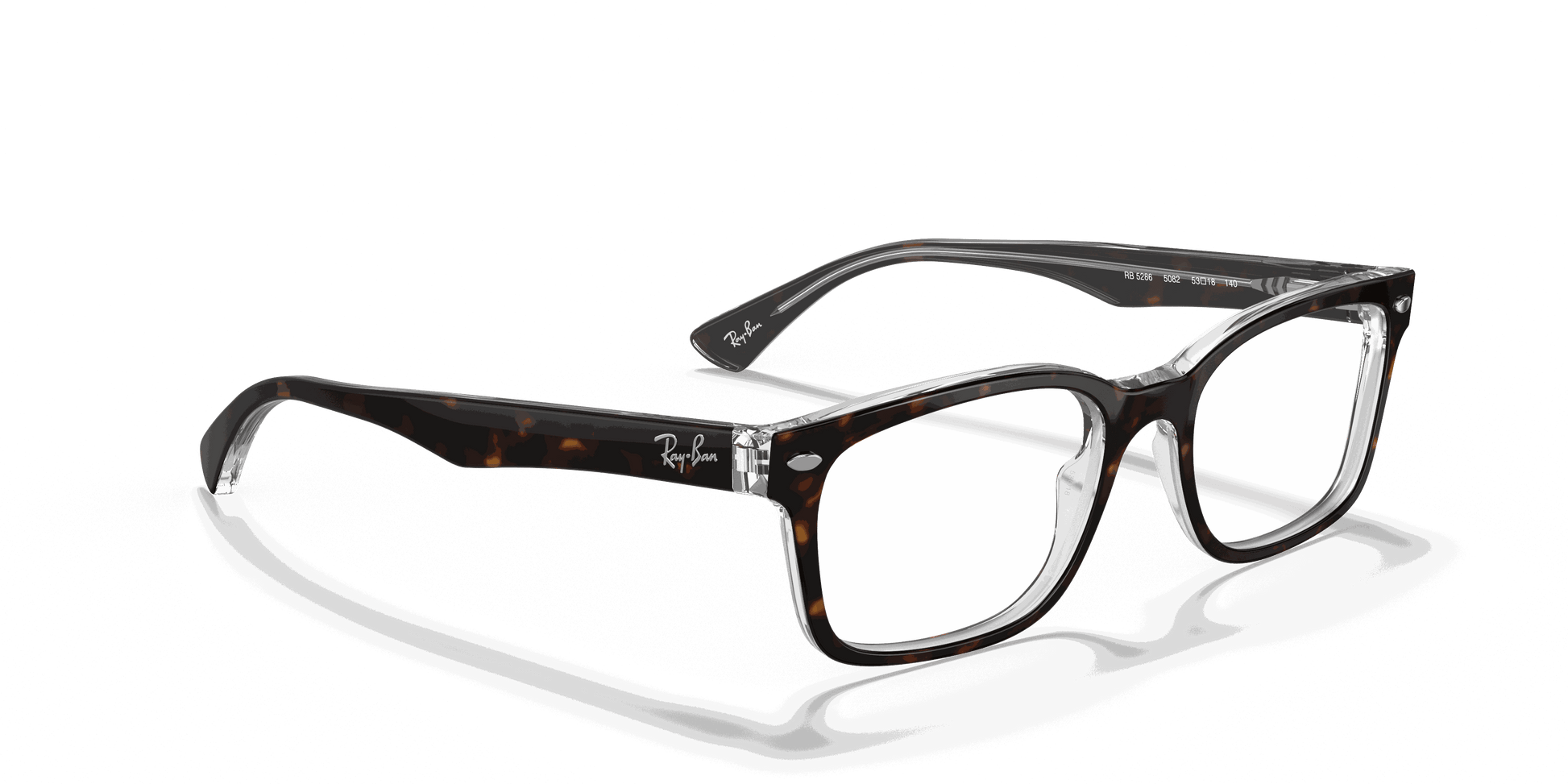 [Clear Lenses, Polished Havana On Transparent Frame]