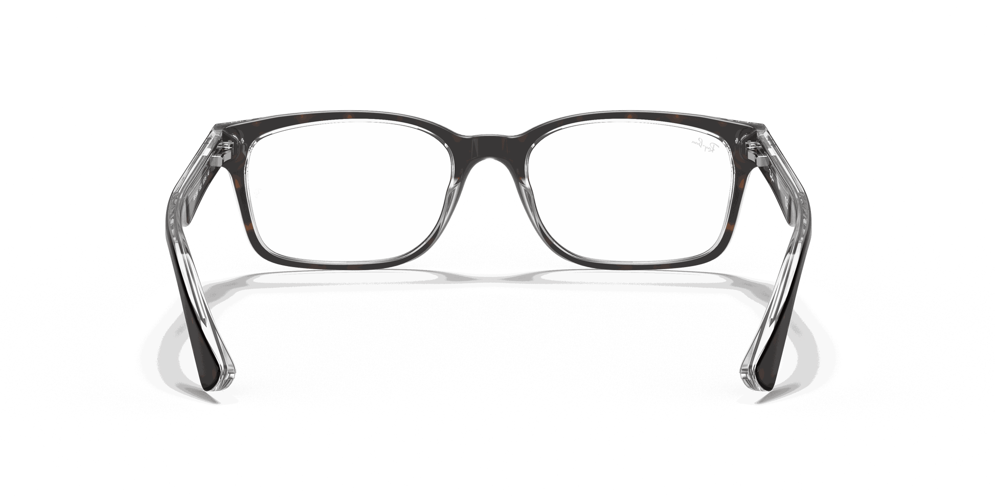 [Clear Lenses, Polished Havana On Transparent Frame]