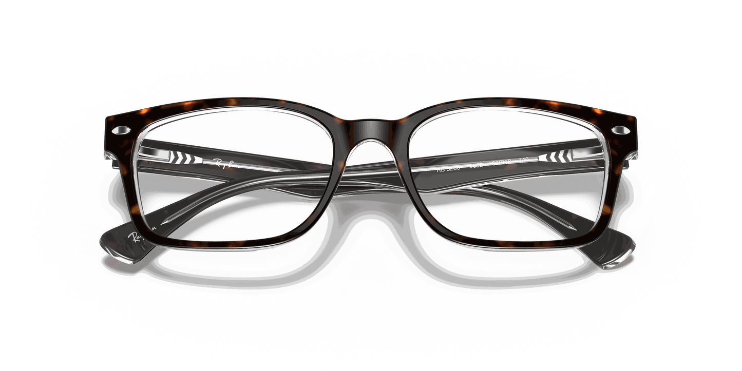 [Clear Lenses, Polished Havana On Transparent Frame]