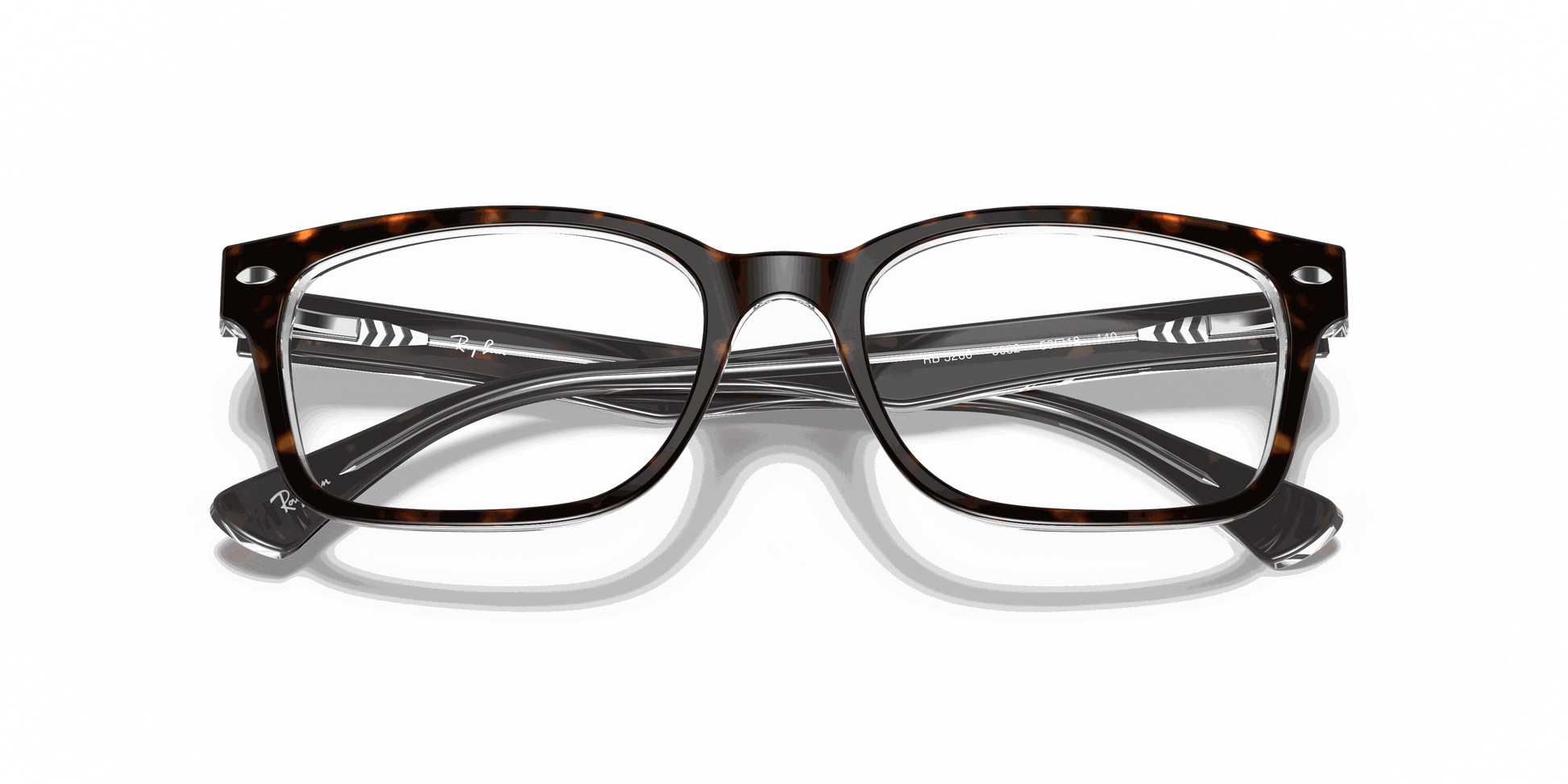 [Clear Lenses, Polished Havana On Transparent Frame]