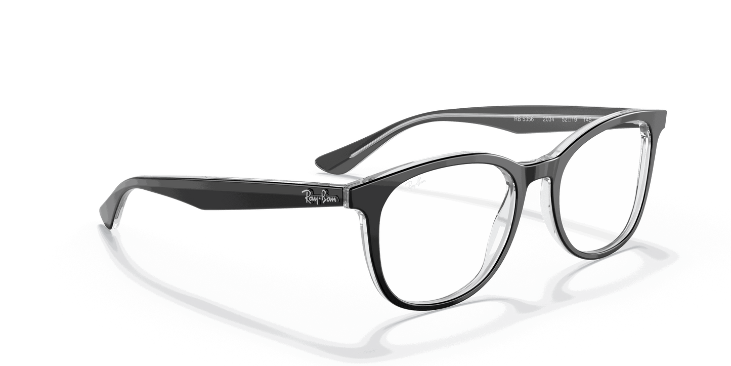 [Clear Lenses, Polished Black On Transparent Frame]