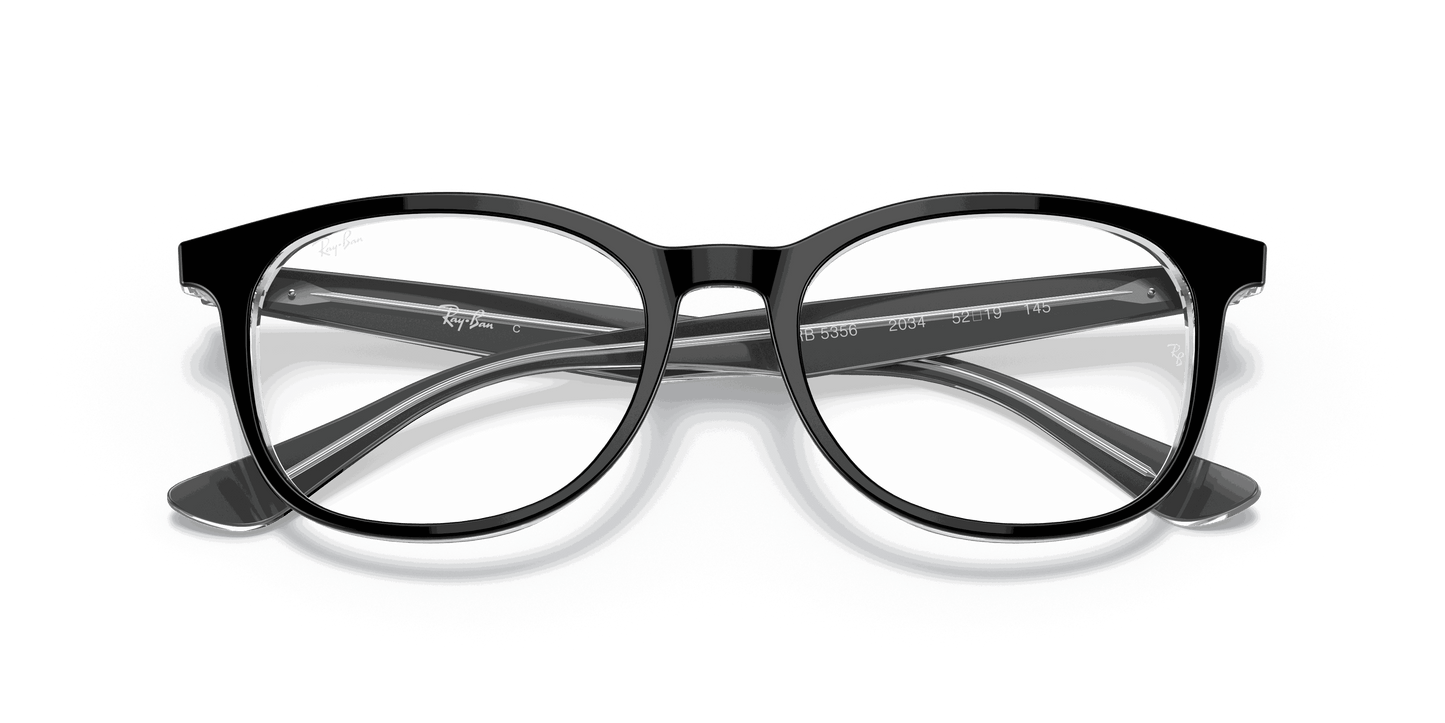 [Clear Lenses, Polished Black On Transparent Frame]