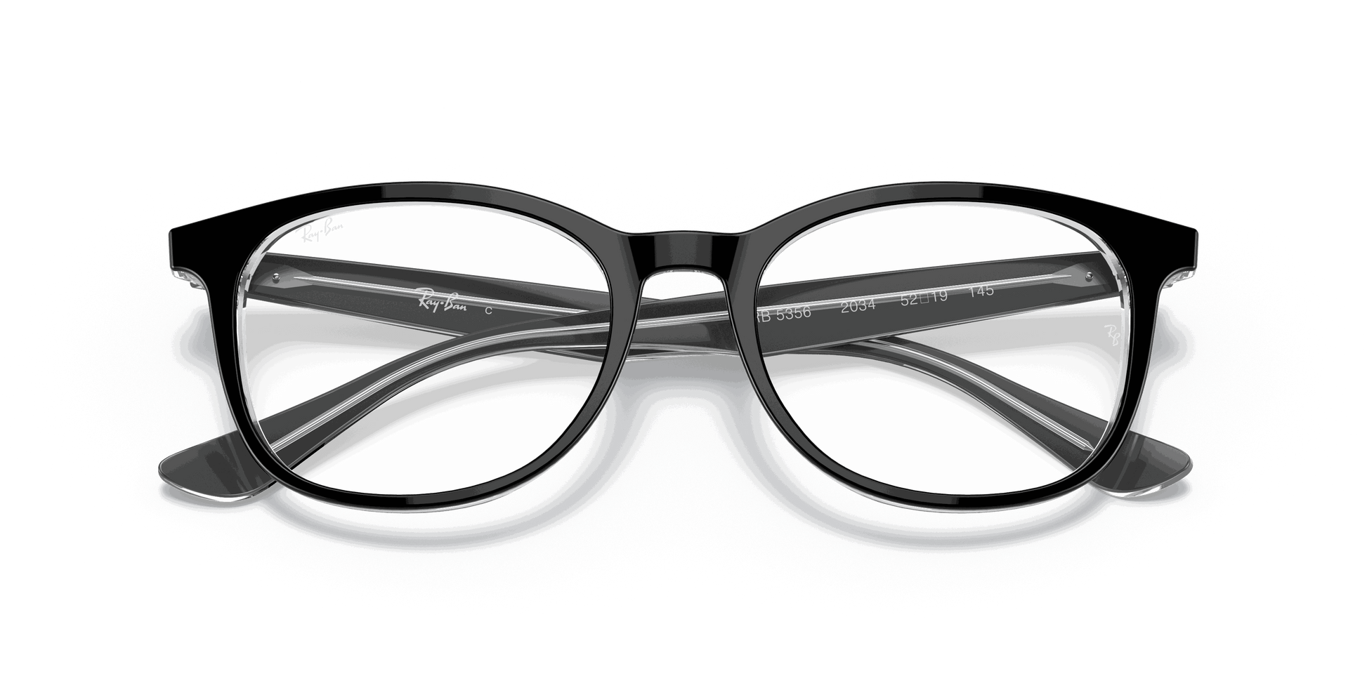 [Clear Lenses, Polished Black On Transparent Frame]
