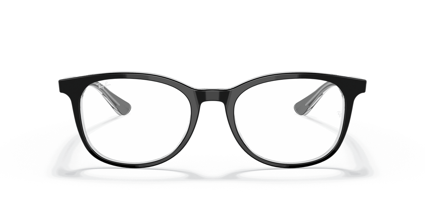 [Clear Lenses, Polished Black On Transparent Frame]
