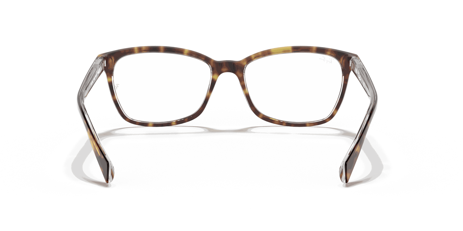 [Clear Lenses, Polished Havana On Transparent Frame]