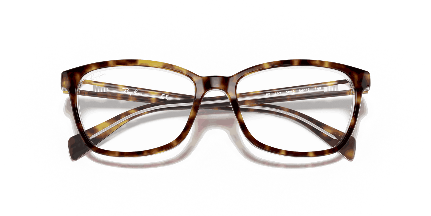 [Clear Lenses, Polished Havana On Transparent Frame]
