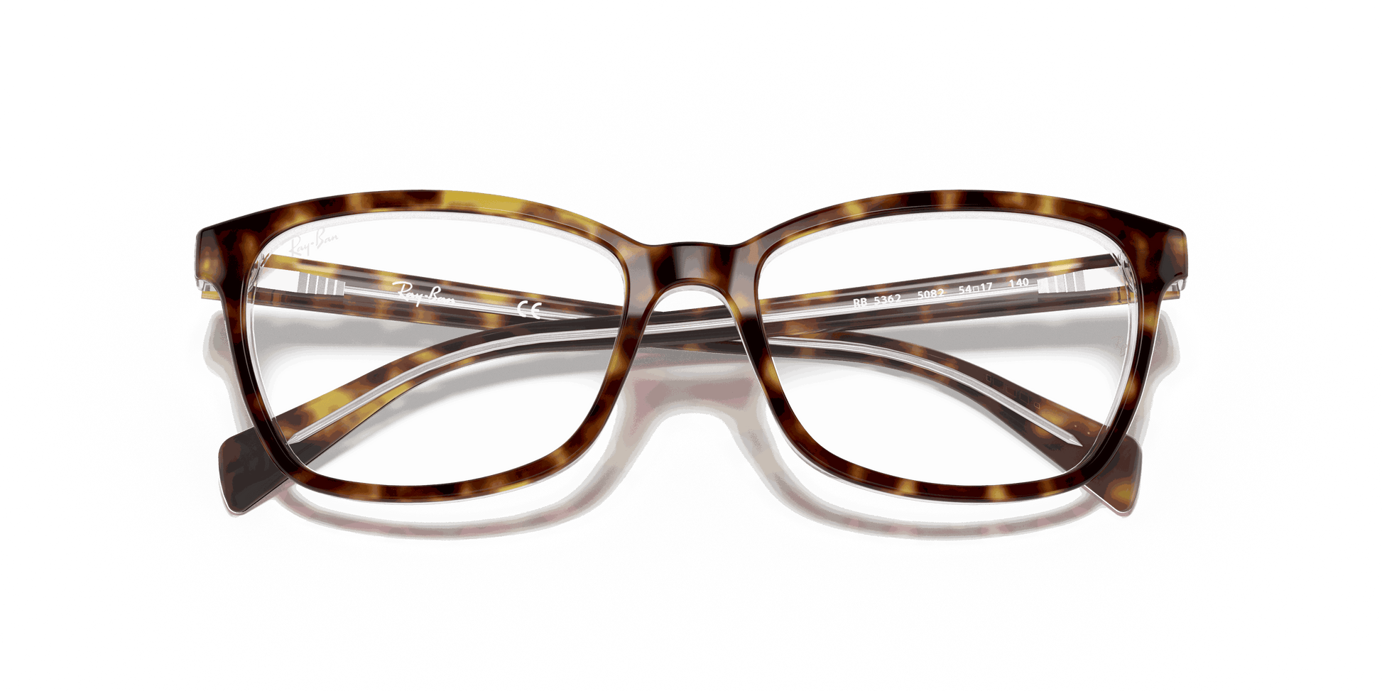 [Clear Lenses, Polished Havana On Transparent Frame]