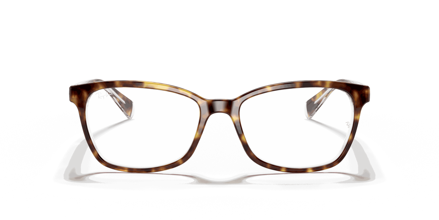 [Clear Lenses, Polished Havana On Transparent Frame]