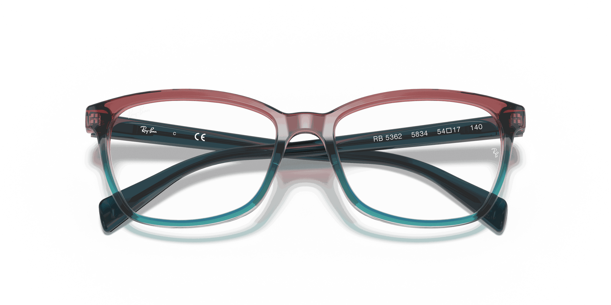 [Clear Lenses, Polished Burgundy White & Blue Frame]