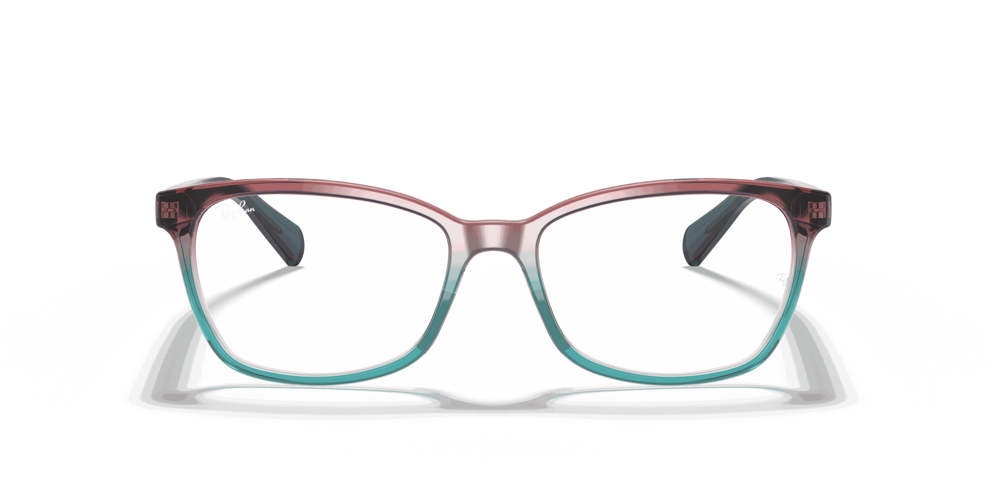[Clear Lenses, Polished Burgundy White & Blue Frame]