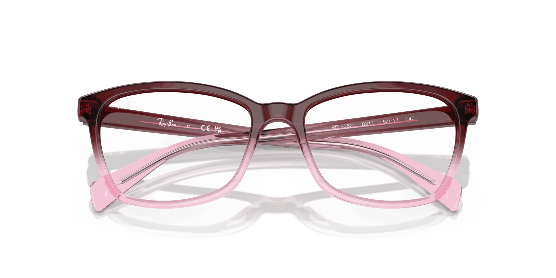 [Demo Lens Lenses, Polished Red & Pink Frame]