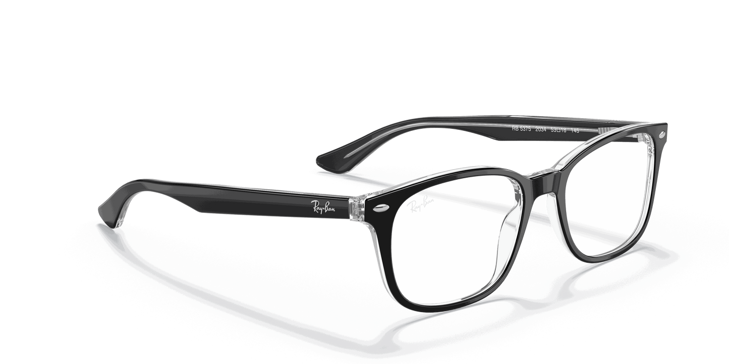 [Clear Lenses, Polished Black On Transparent Frame]
