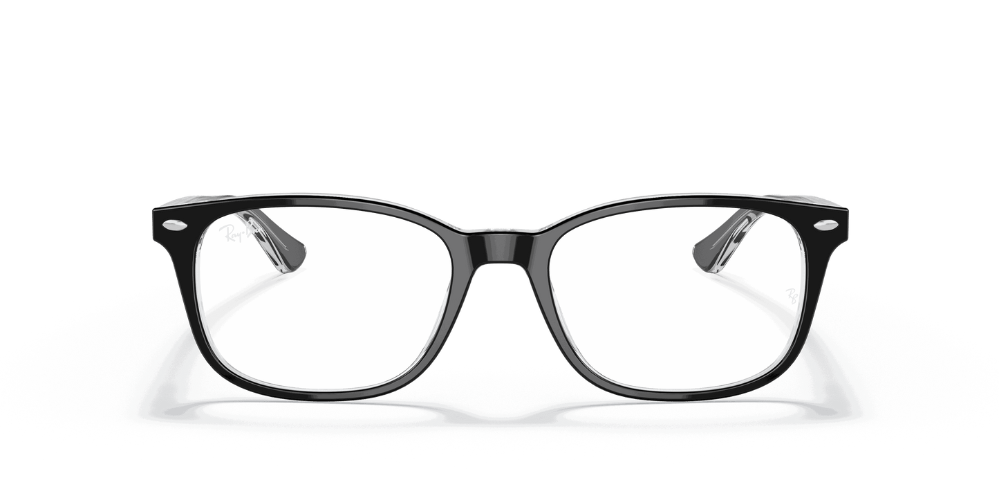 [Clear Lenses, Polished Black On Transparent Frame]