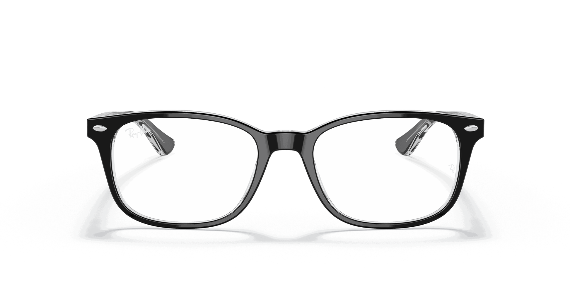 [Clear Lenses, Polished Black On Transparent Frame]