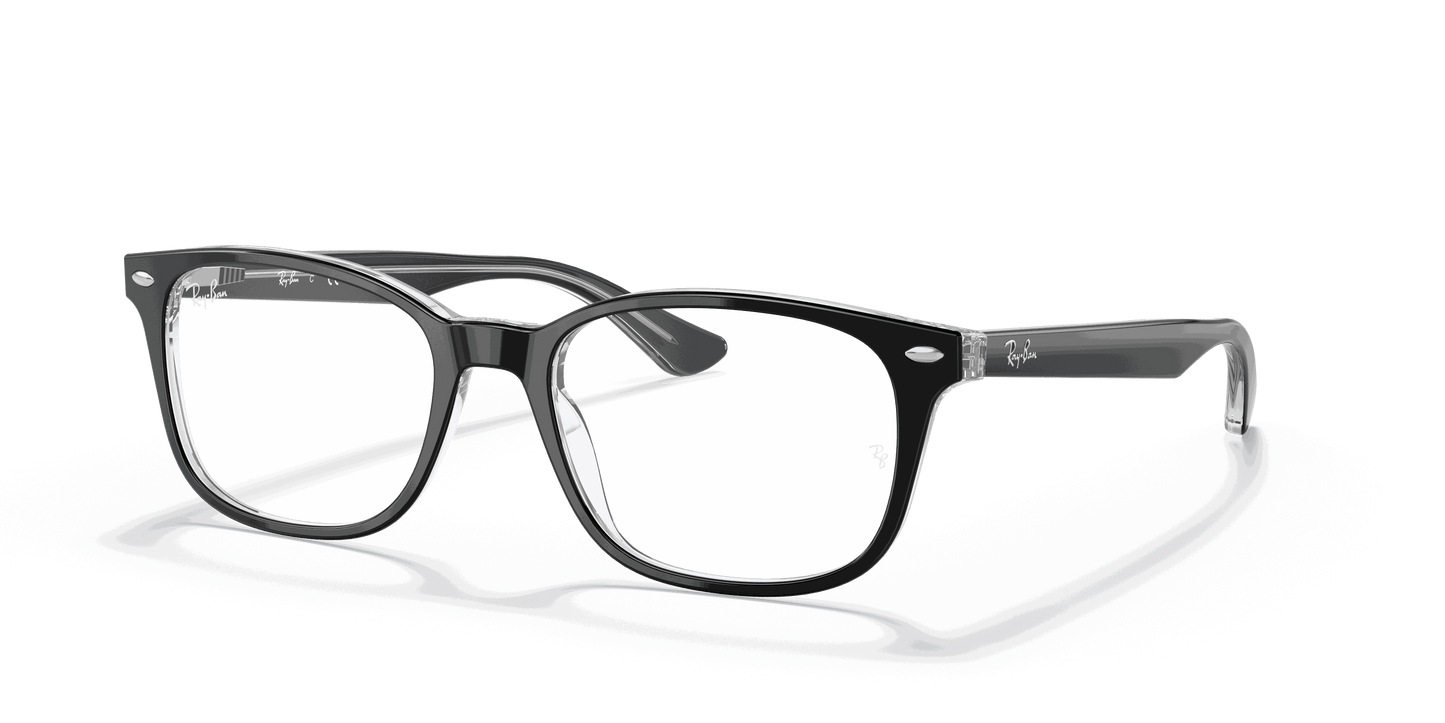 [Clear Lenses, Polished Black On Transparent Frame]