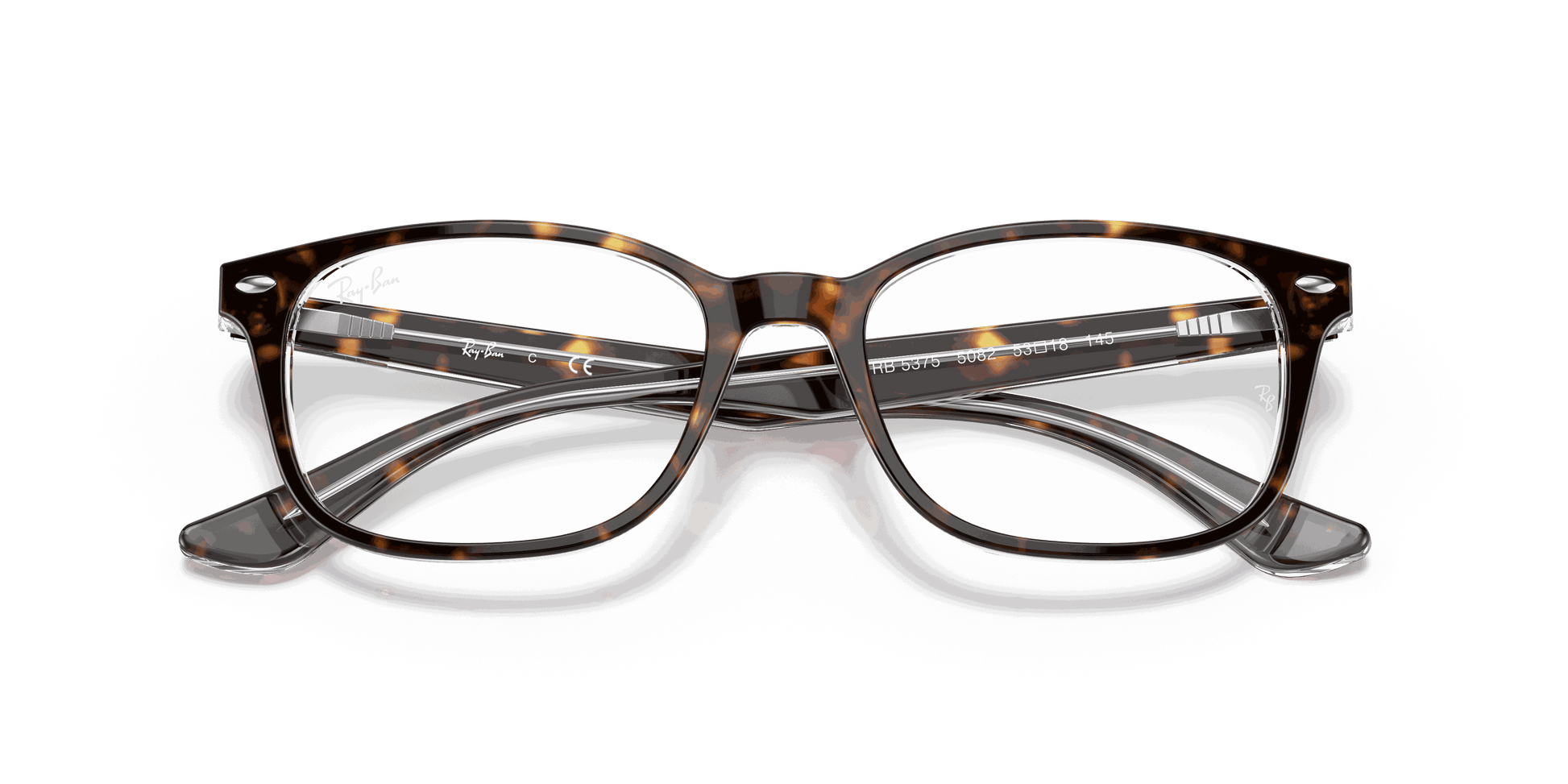 [Clear Lenses, Polished Havana On Transparent Frame]