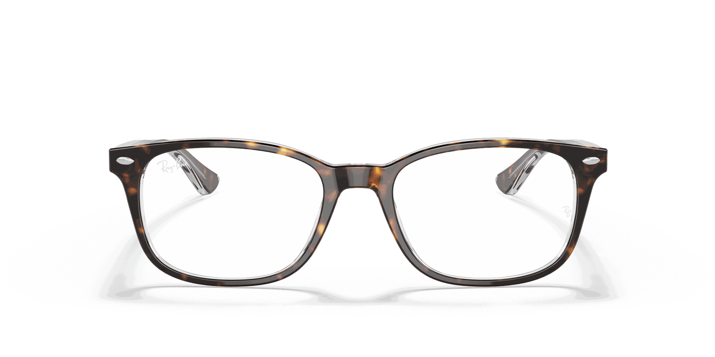 [Clear Lenses, Polished Havana On Transparent Frame]