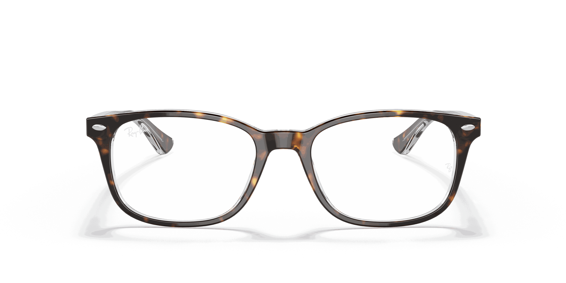 [Clear Lenses, Polished Havana On Transparent Frame]