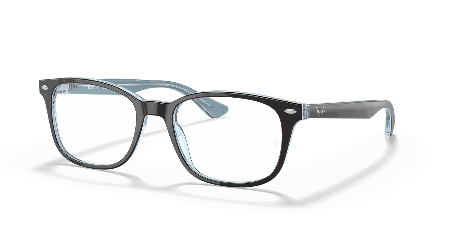 [Clear Lenses, Polished Havana On Light Blue Frame]