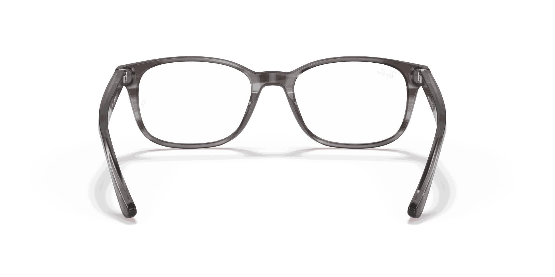 [Clear Lenses, Polished Striped Grey Frame]