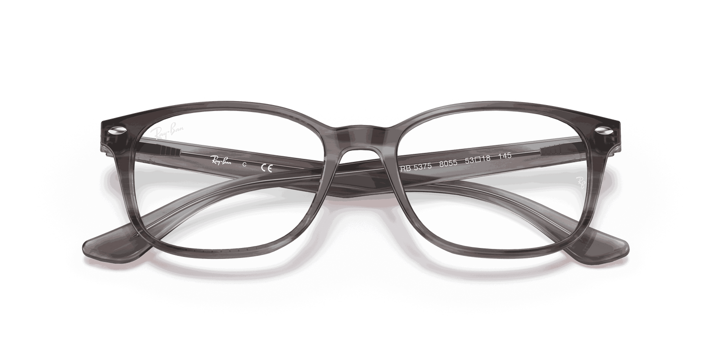 [Clear Lenses, Polished Striped Grey Frame]