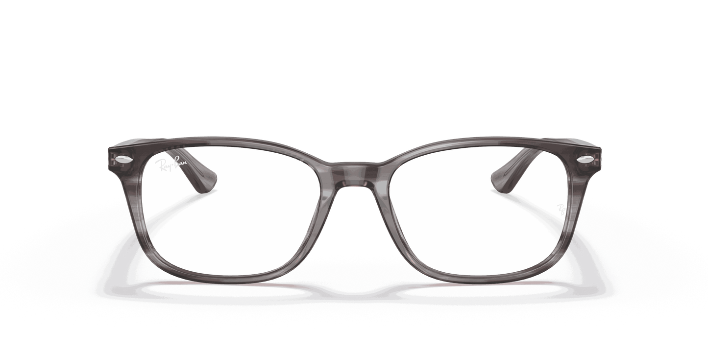 [Clear Lenses, Polished Striped Grey Frame]