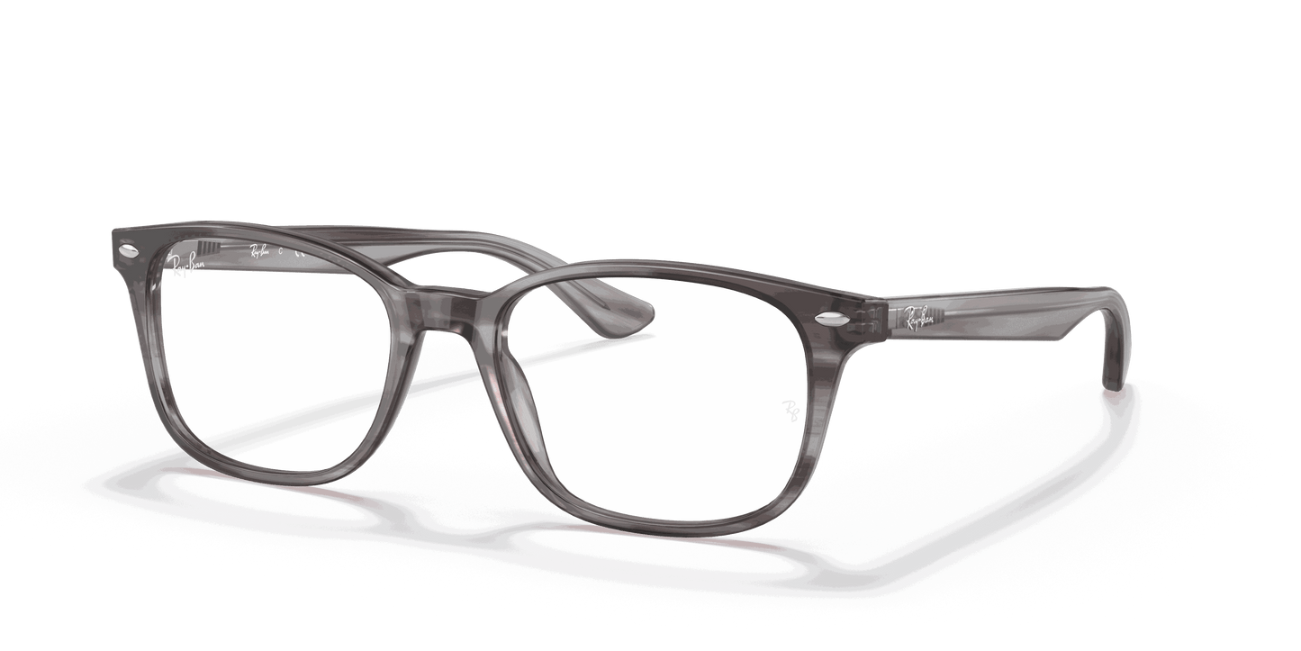 [Clear Lenses, Polished Striped Grey Frame]