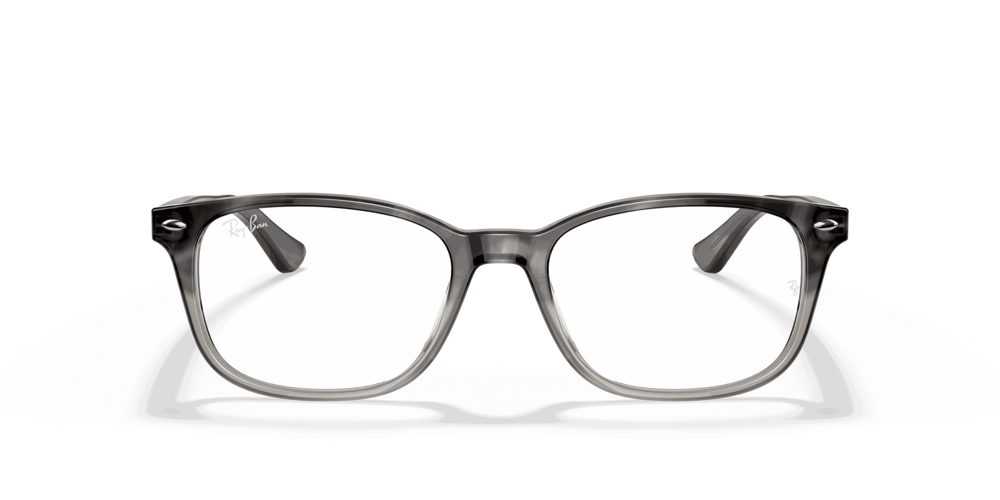 [Clear Lenses, Polished Grey Havana Frame]