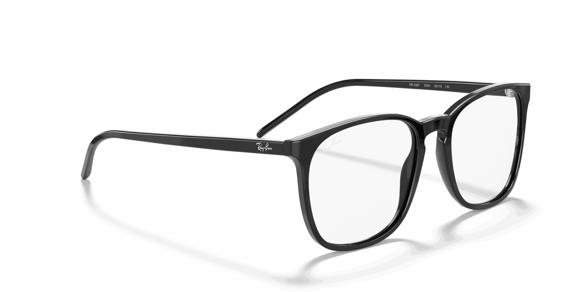 [Clear Lenses, Polished Black Frame]