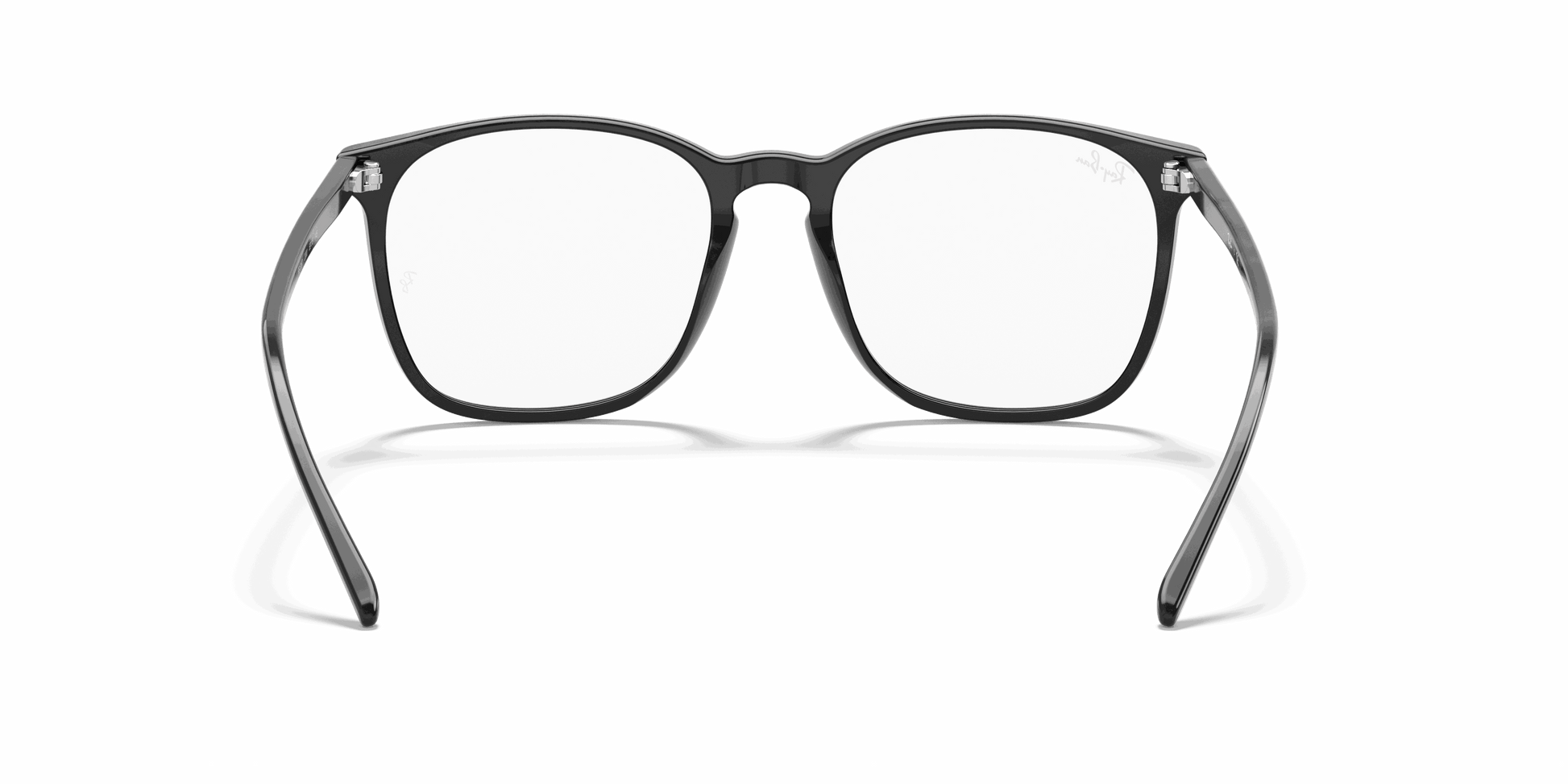 [Clear Lenses, Polished Black Frame]