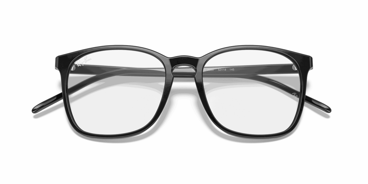 [Clear Lenses, Polished Black Frame]