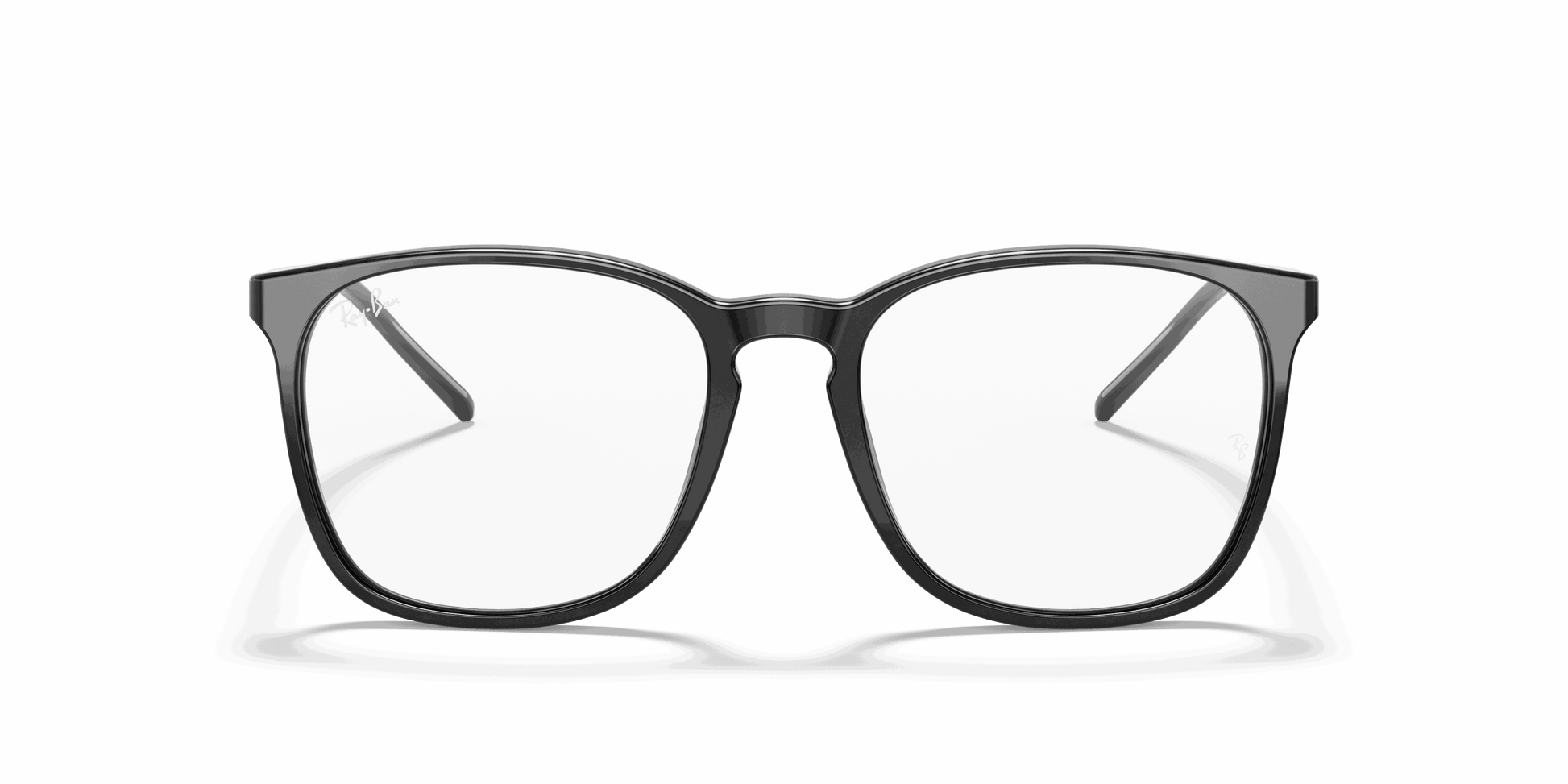 [Clear Lenses, Polished Black Frame]