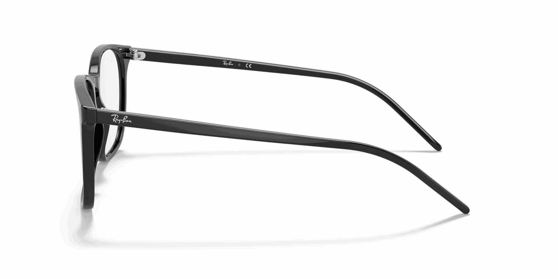 [Clear Lenses, Polished Black Frame]