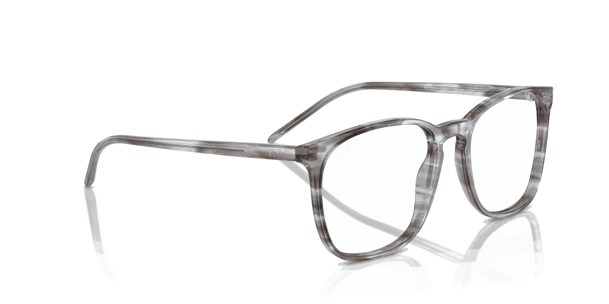 [Clear Lenses, Polished Striped Blue Frame]