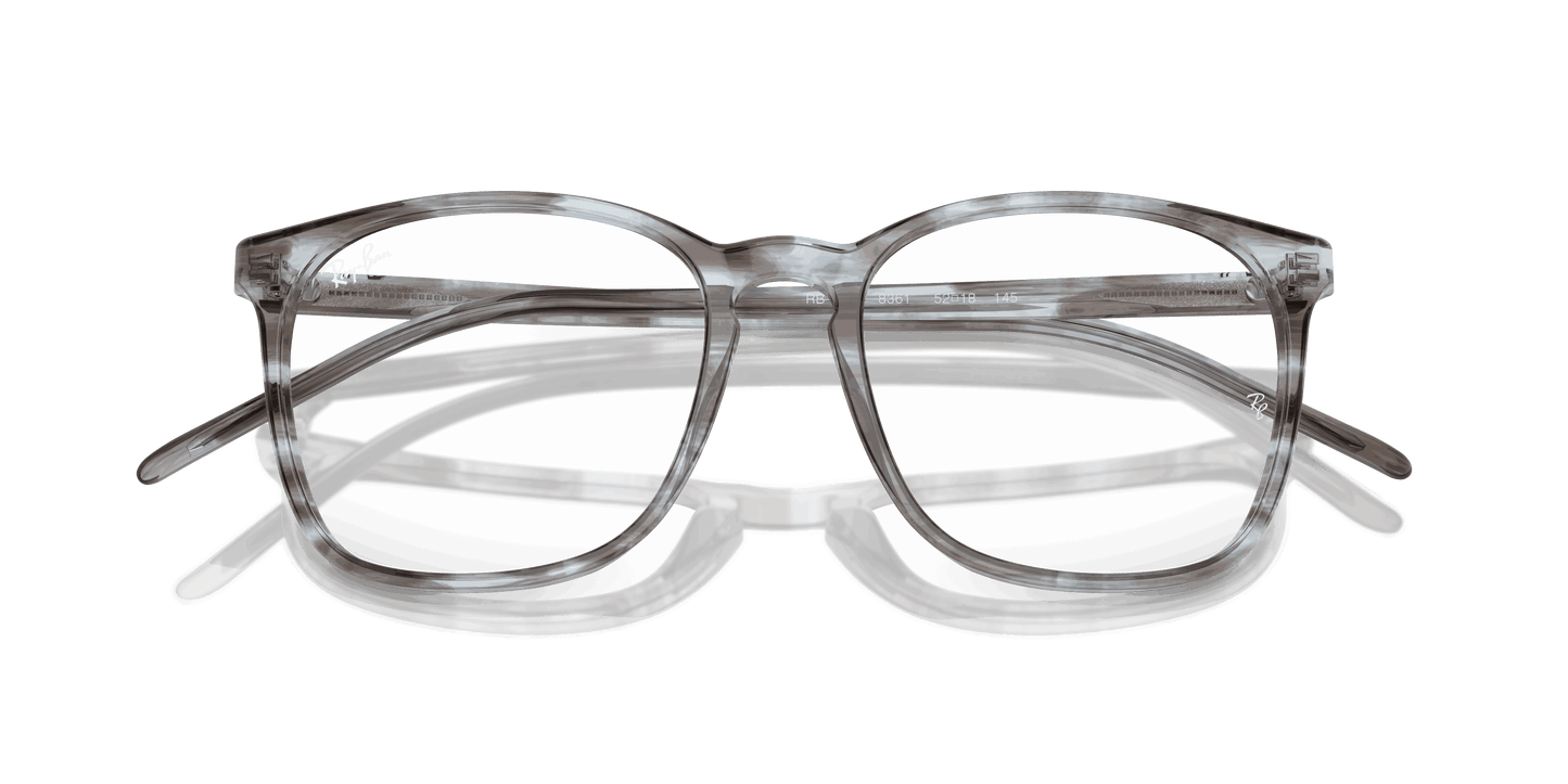 [Clear Lenses, Polished Striped Blue Frame]
