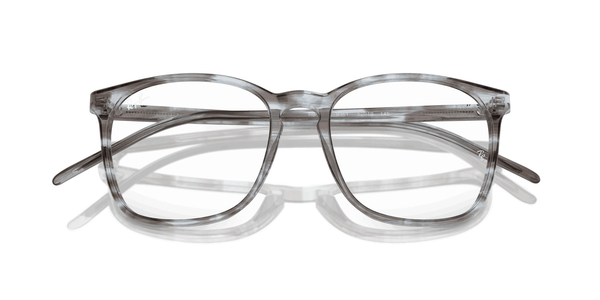 [Clear Lenses, Polished Striped Blue Frame]