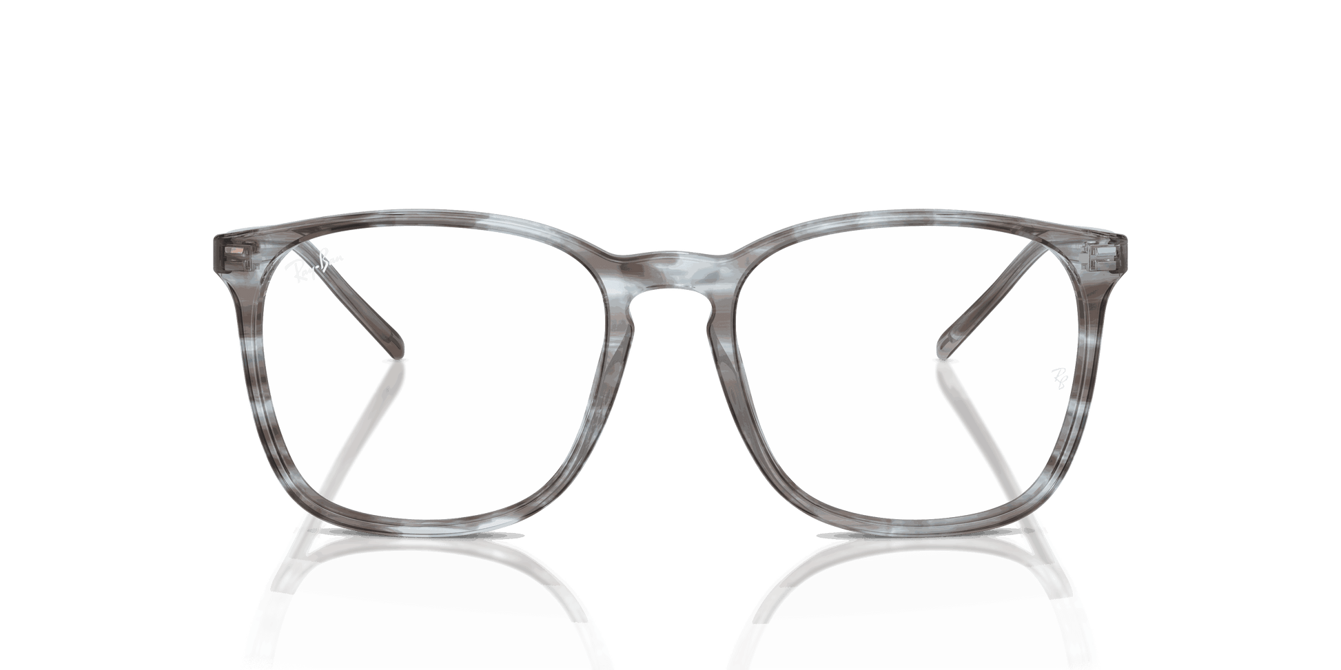 [Clear Lenses, Polished Striped Blue Frame]