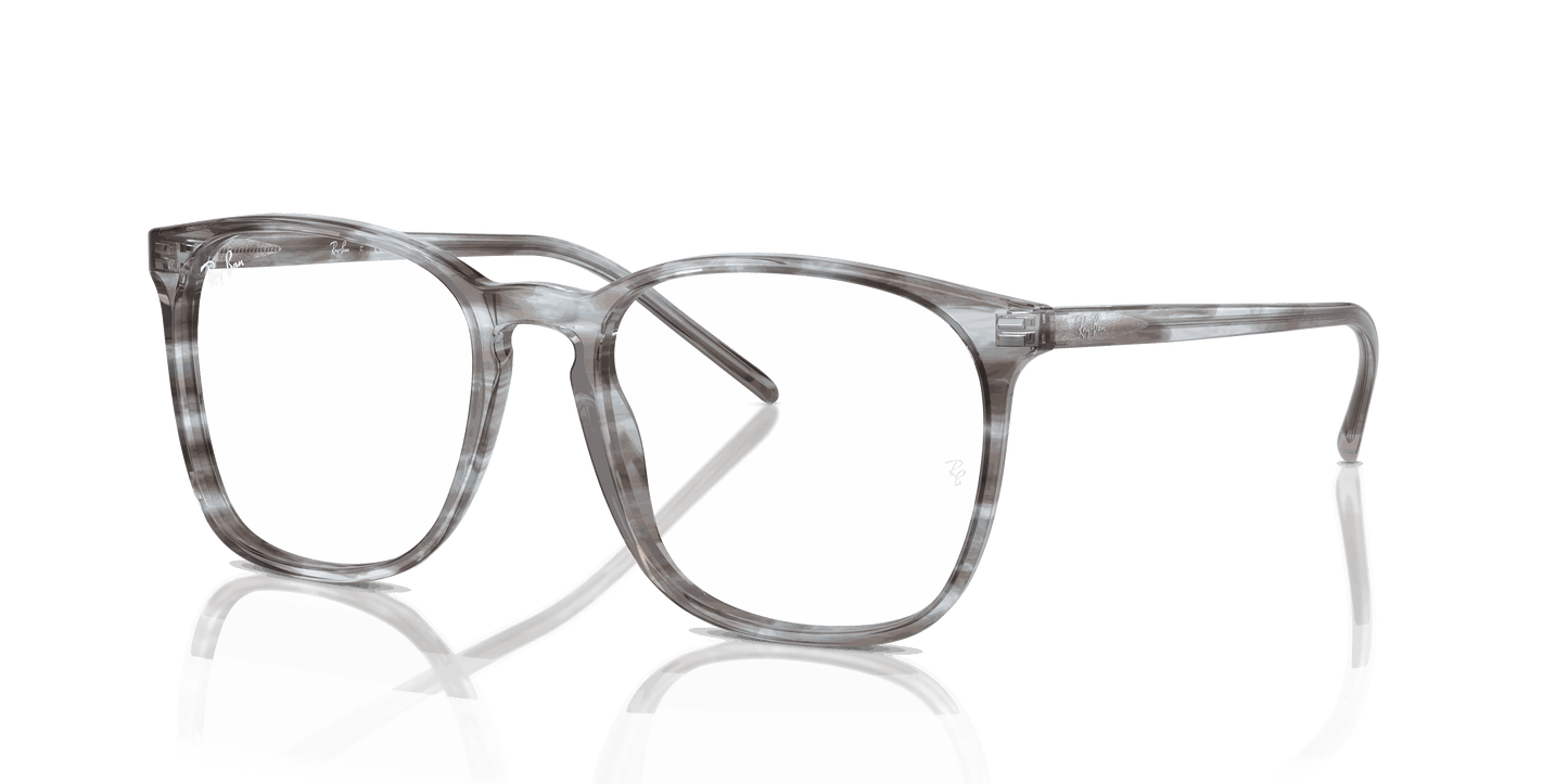 [Clear Lenses, Polished Striped Blue Frame]