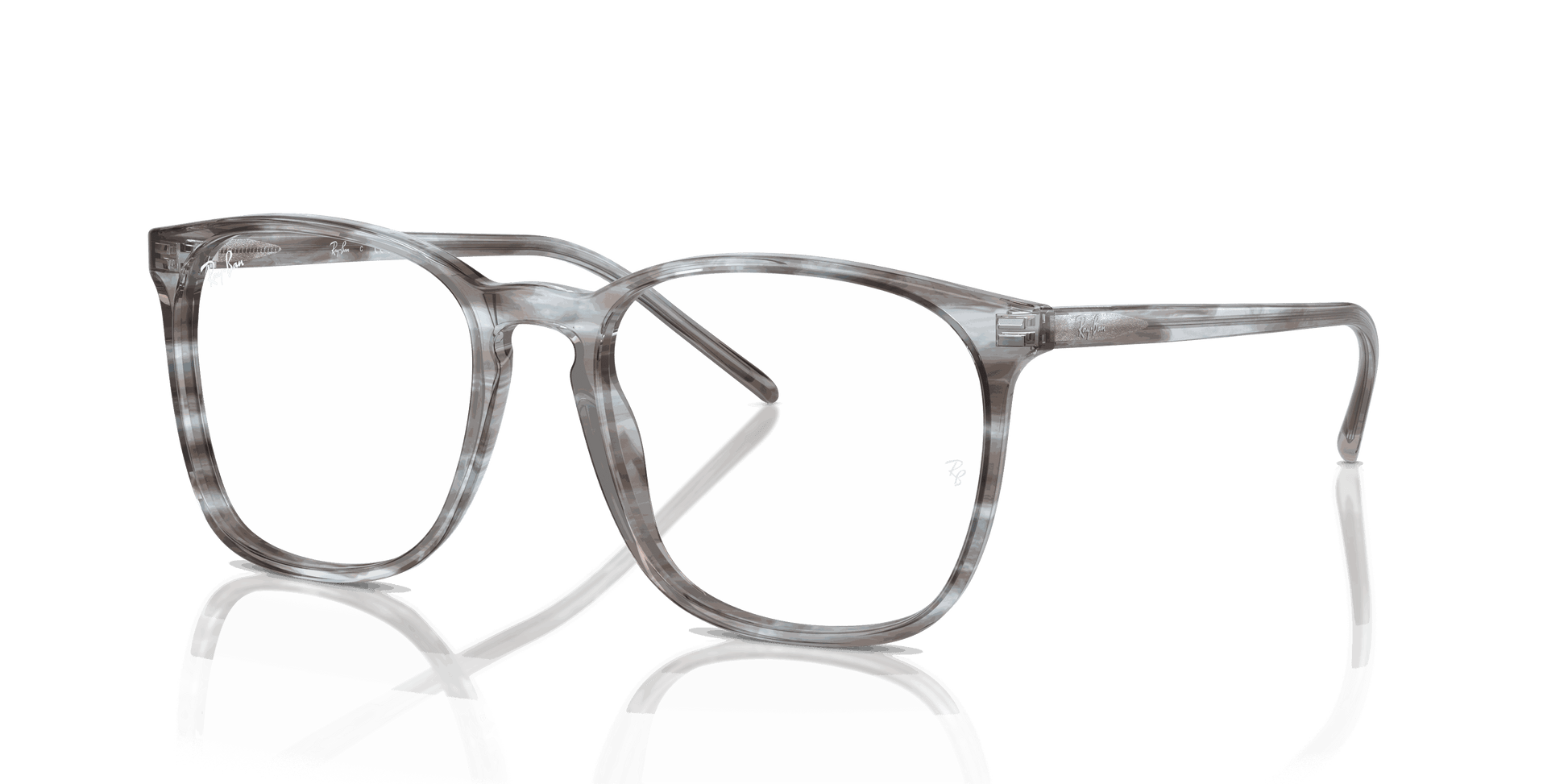 [Clear Lenses, Polished Striped Blue Frame]
