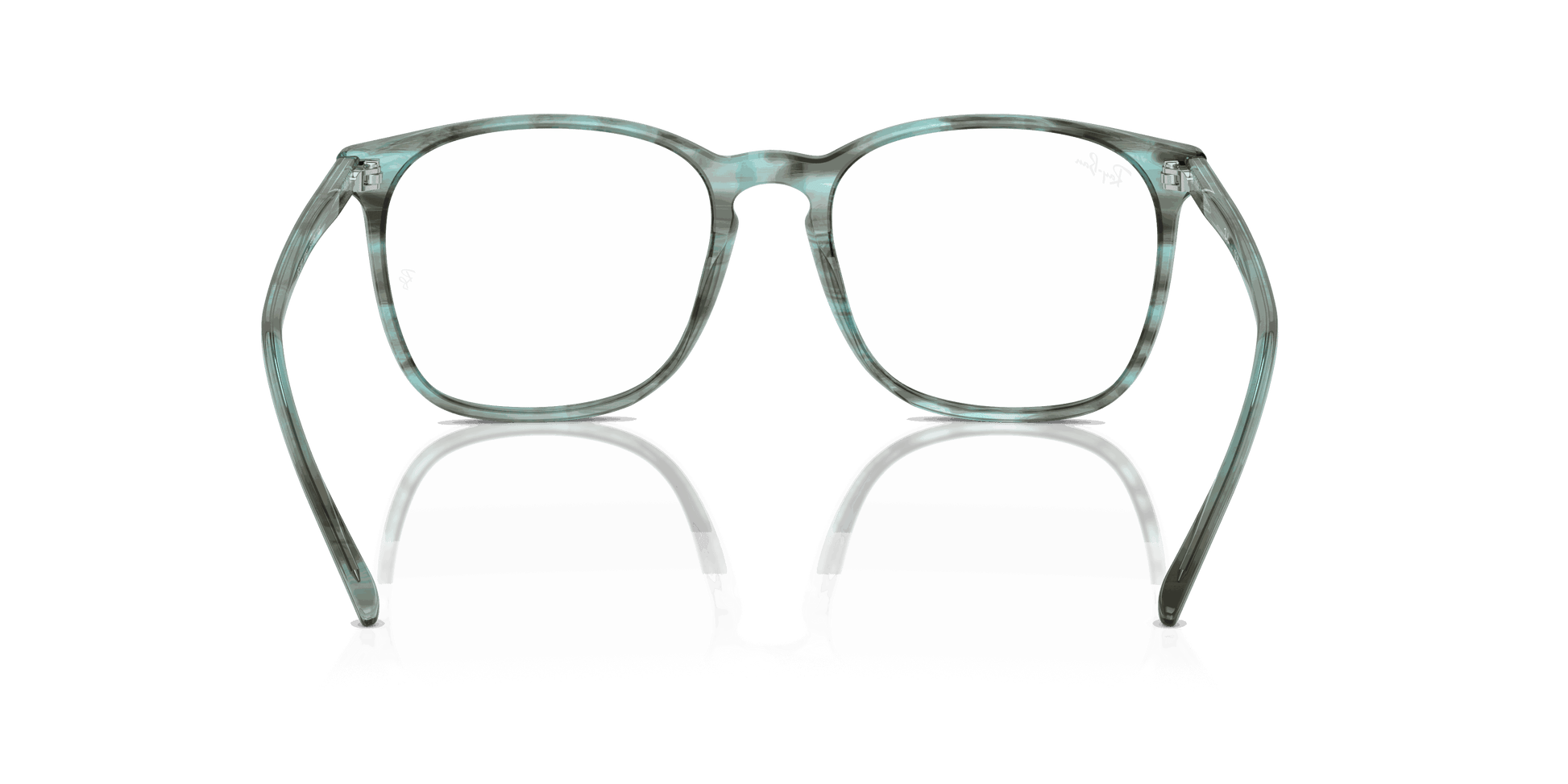 [Clear Lenses, Polished Striped Green Frame]