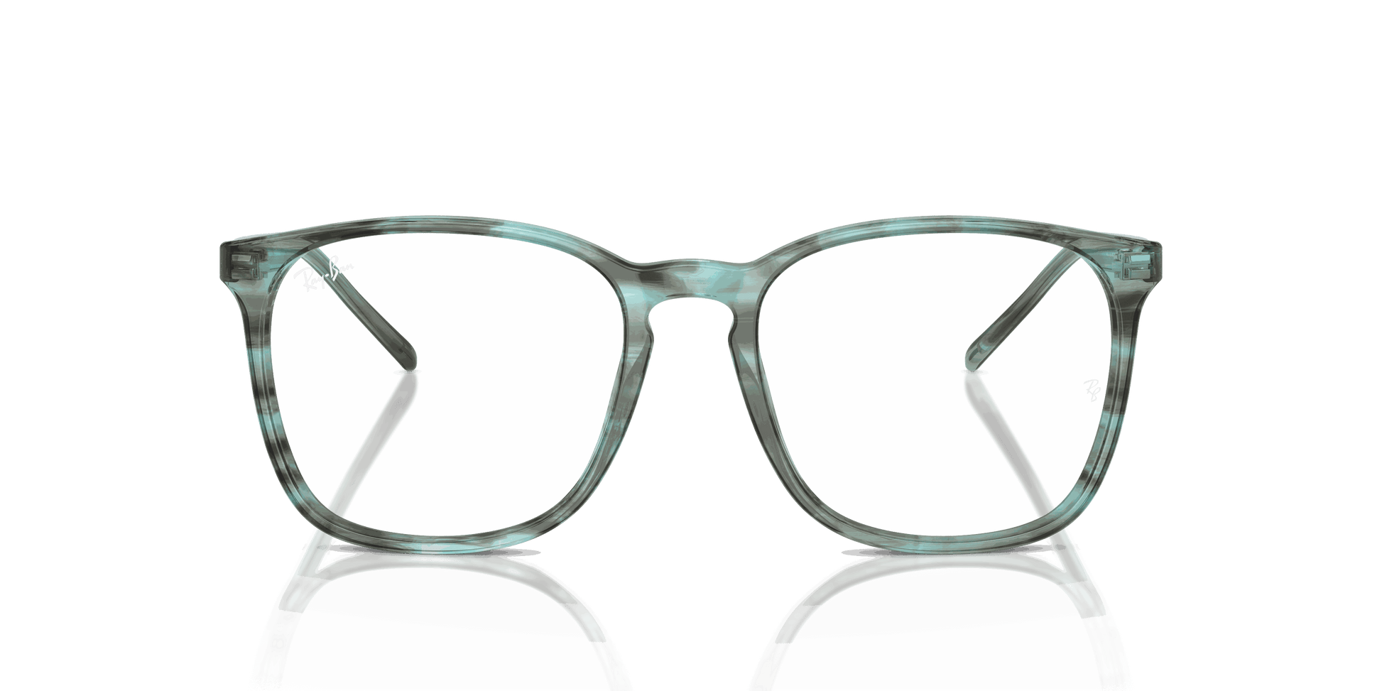 [Clear Lenses, Polished Striped Green Frame]