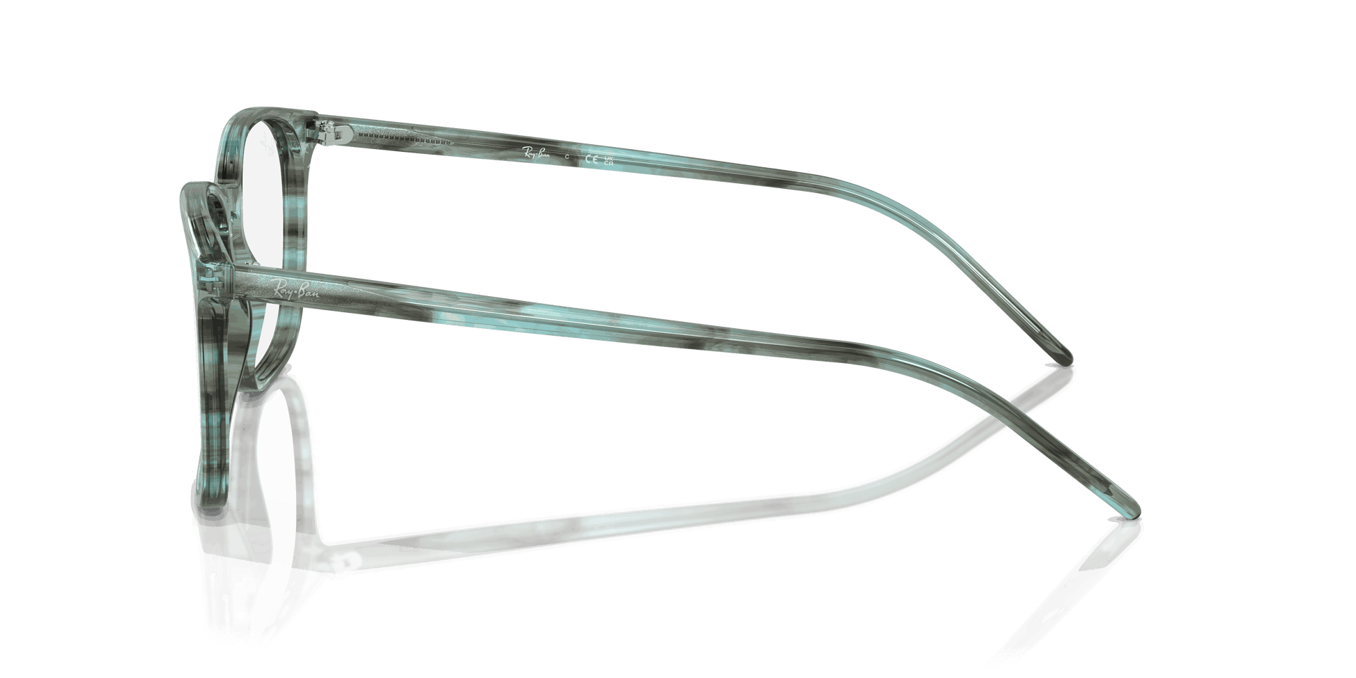 [Clear Lenses, Polished Striped Green Frame]