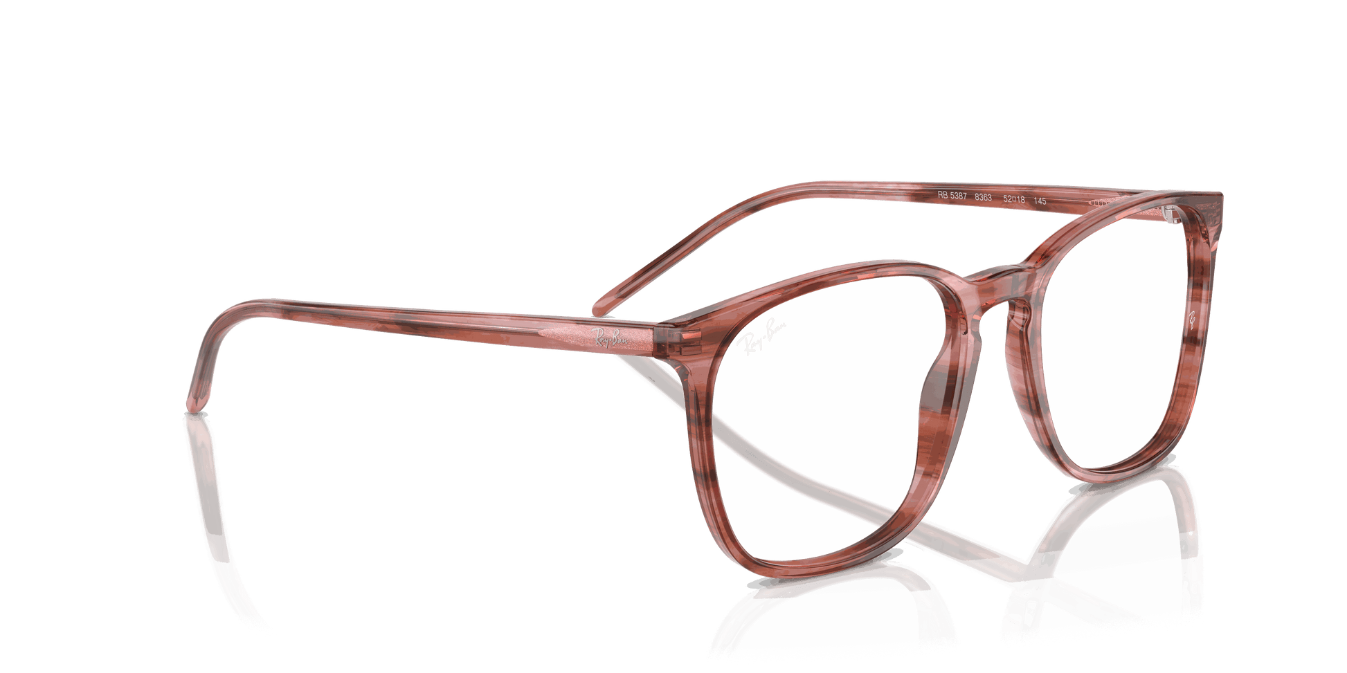 [Clear Lenses, Polished Striped Pink Frame]