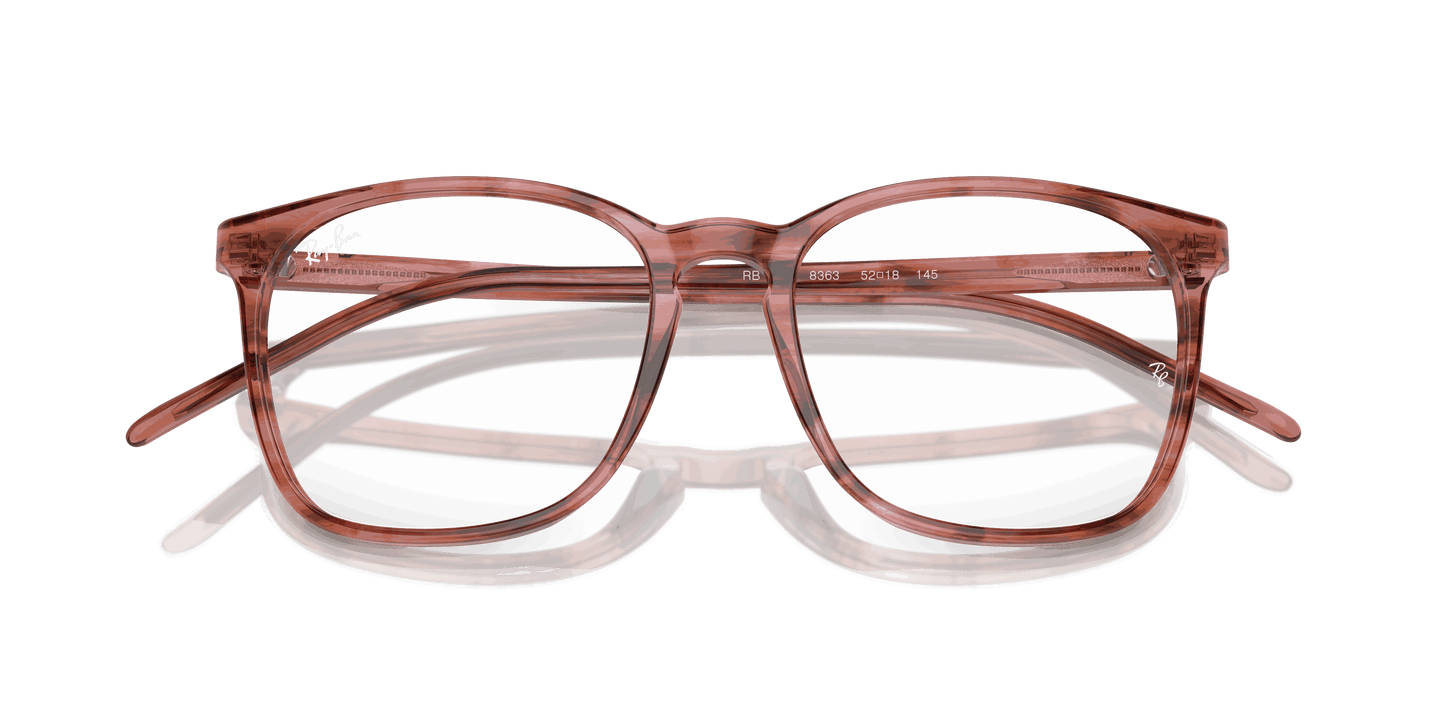 [Clear Lenses, Polished Striped Pink Frame]