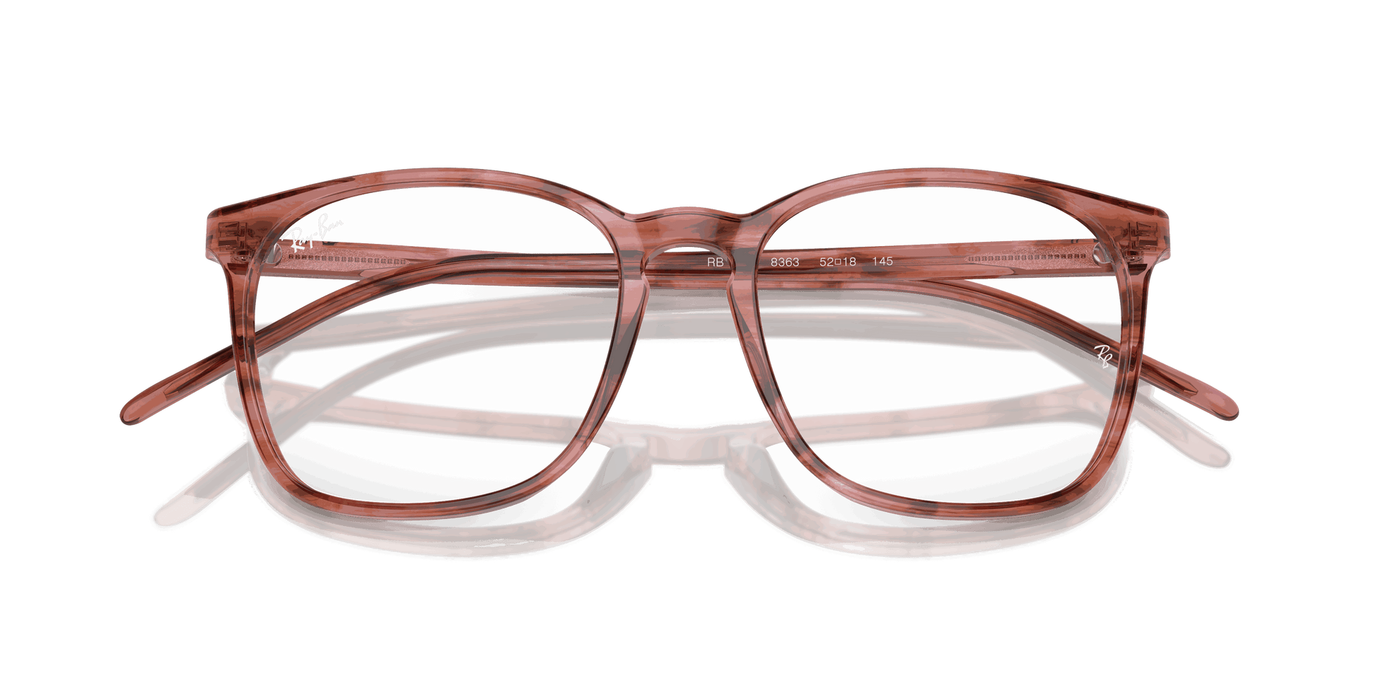 [Clear Lenses, Polished Striped Pink Frame]