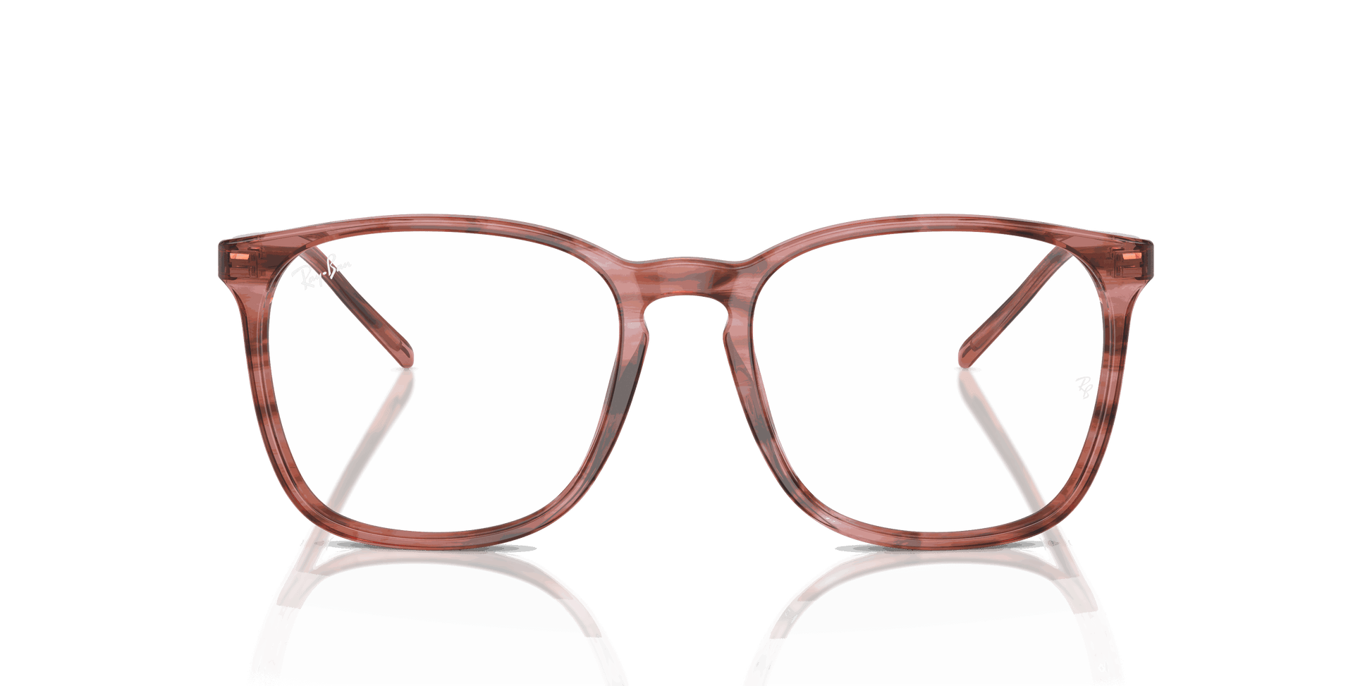[Clear Lenses, Polished Striped Pink Frame]