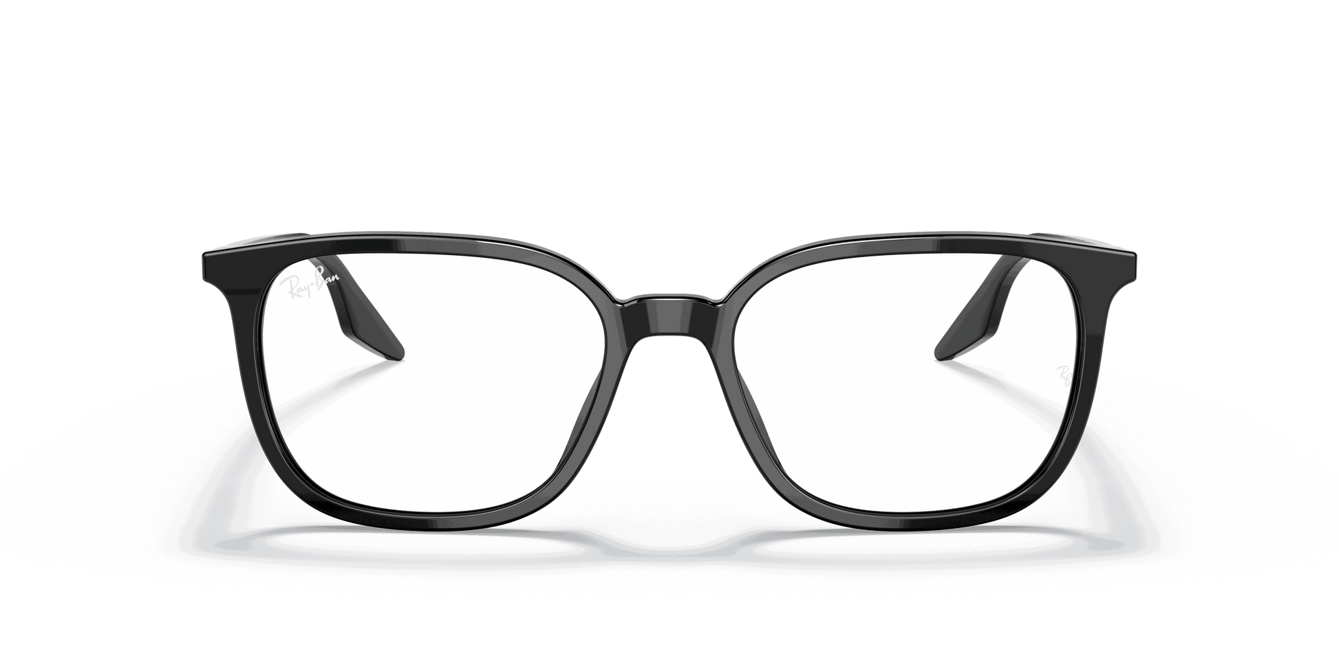 [Clear Lenses, Polished Black Frame]