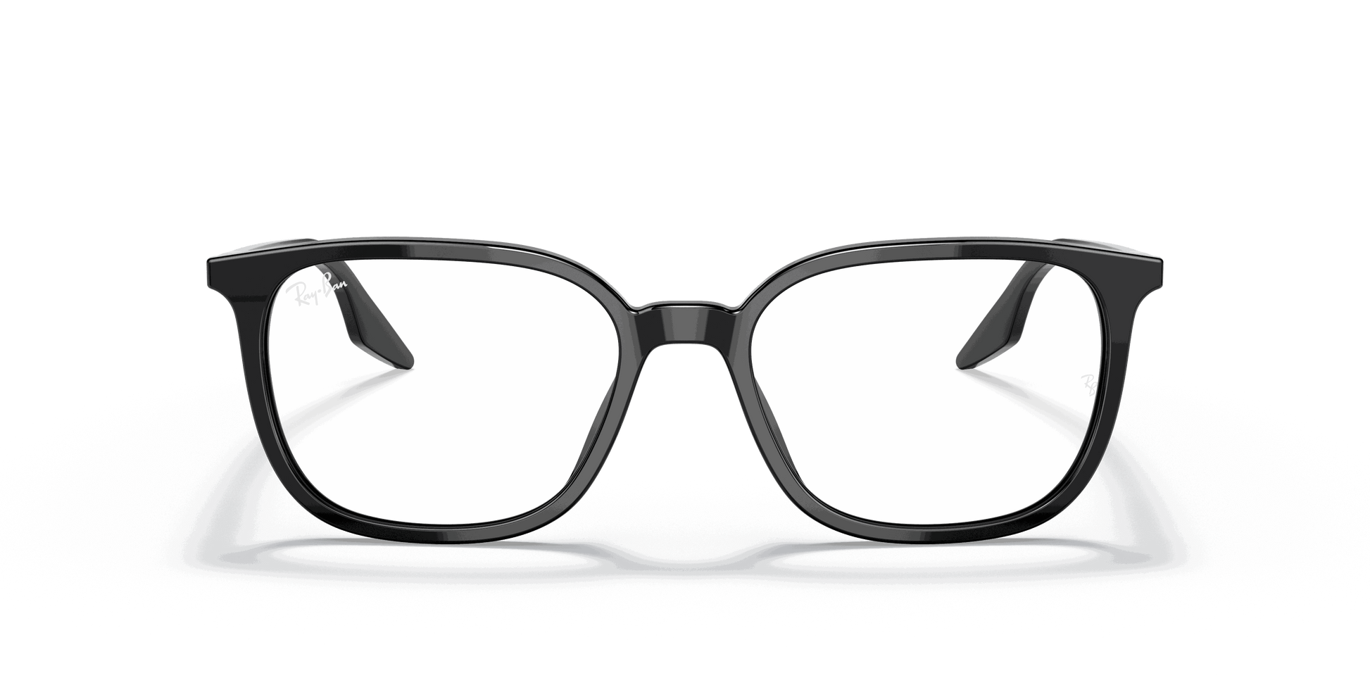 [Clear Lenses, Polished Black Frame]