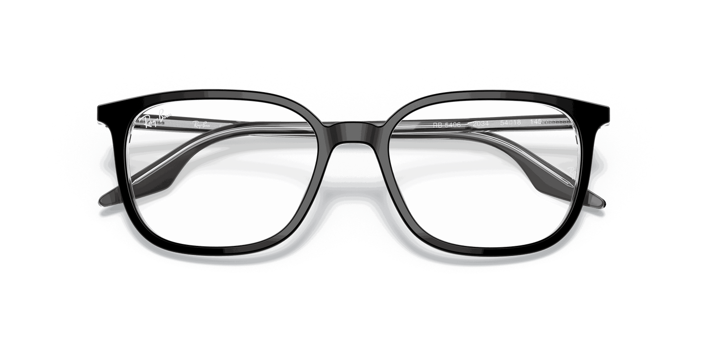 [Clear Lenses, Polished Black On Transparent Frame]